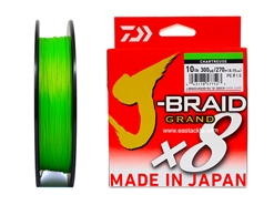 Daiwa - J-Braid Grand x8 - CHARTERUSE 10lbs 300yards - Braided/PE Fishing Line | Eastackle
