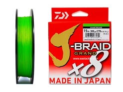 Daiwa - J-Braid Grand x8 - CHARTERUSE 15lbs 300yards - Braided/PE Fishing Line | Eastackle