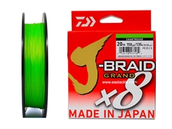 Daiwa - J-Braid Grand x8 - CHARTERUSE 20lbs 150yards - Braided/PE Fishing Line | Eastackle