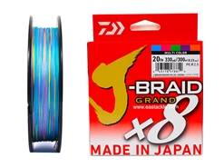 Daiwa - J-Braid Grand x8 - MULTI COLOUR 20lbs 330yards - Braided/PE Fishing Line | Eastackle