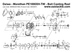 Daiwa - Morethan PE1000XH-TW - Bait Casting Reel - Part No10 | Eastackle