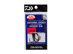 Daiwa - Shore Jiggi Hook - SS T - #1/0 - Short Shank Twin Assist Light Game Jigging Hook | Eastackle
