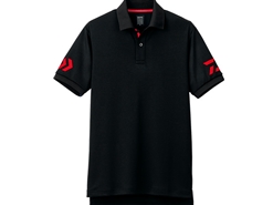 Daiwa - Short Sleeve Polo Shirt - DE-7906 - BLACK × RED - MEN'S S Size | Eastackle