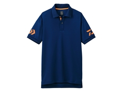 Daiwa - Short Sleeve Polo Shirt - DE-7906 - NAVY x CHERRY TOMATO - WOMEN'S L SIZE | Eastackle