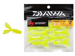 Daiwa - Silver Wolf Fennec Claw 2in - CHART SILVER FLAKE - Soft Plastic Creature Bait | Eastackle