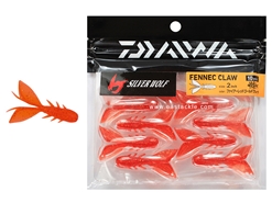 Daiwa - Silver Wolf Fennec Claw 2in - FIRE GOLD FLAKE - Soft Plastic Creature Bait | Eastackle