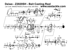 Daiwa - Z2020SH - Bait Casting Reel - Part No10 | Eastackle