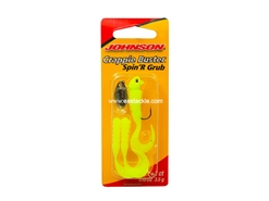 Johnson - Crappie Buster Spin'R Grub 1/8oz - CHART/CHART - Soft Plastic Curly Tail Grub Jighead | Eastackle