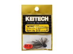 Keitech - Mono Spin Jig - SILVER FLASH MINNOW 416 (3/32oz) - Tungsten Skirted Jig Head | Eastackle