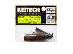 Keitech - Tungsten Rubber Jig - MODEL I - DARK GREEN PUMPKIN PP 105 (5/16oz) - Skirted Jig Heads | Eastackle