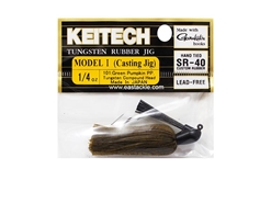 Keitech - Tungsten Rubber Jig - MODEL I - GREEN PUMPKIN PP 101 (1/4oz) - Skirted Jig Heads | Eastackle