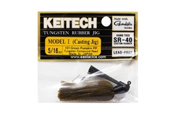 Keitech - Tungsten Rubber Jig - MODEL I - GREEN PUMPKIN PP 101 (5/16oz) - Skirted Jig Heads | Eastackle