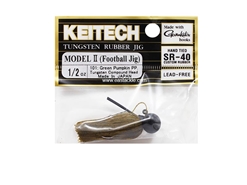 Keitech - Tungsten Rubber Jig - MODEL II - GREEN PUMPKIN PP 101 (1/2oz) - Skirted Jig Head | Eastackle