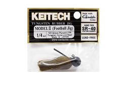 Keitech - Tungsten Rubber Jig - MODEL II - GREEN PUMPKIN PP 101 (1/4oz) - Skirted Jig Head | Eastackle