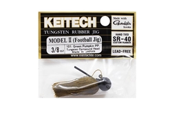 Keitech - Tungsten Rubber Jig - MODEL II - GREEN PUMPKIN PP 101 (3/8oz) - Skirted Jig Head | Eastackle