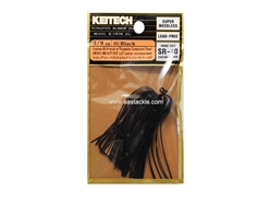 Keitech - Tungsten Rubber Jig - MODEL III - BLACK 001 (3/8oz) - Skirted Jig Heads | Eastackle