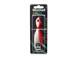 Mustad - Big Eye Bucktail Jig Head - 1.1/2oz - RED WHITE | Eastackle
