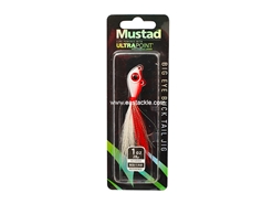 Mustad - Big Eye Bucktail Jig Head - 1oz - RED WHITE | Eastackle