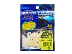 Owner - Cultiva Rockn' Bait - Ring Twin Tail - RB-1 - 1.5" - NIGHT LIGHT - Soft Plastic Swim Bait | Eastackle