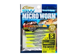 Owner - Cultiva SW Micro Worm 1.3" - CHART - MW-1 - Pinworm Soft Plastic Jerk Bait | Eastackle