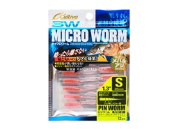 Owner - Cultiva SW Micro Worm 1.3" - GLITTER - MW-1 - Pinworm Soft Plastic Jerk Bait | Eastackle