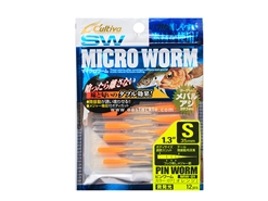 Owner - Cultiva SW Micro Worm 1.3" - ORANGE - MW-1 - Pinworm Soft Plastic Jerk Bait | Eastackle