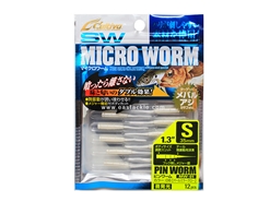 Owner - Cultiva SW Micro Worm 1.3" - PEARL - MW-1 - Pinworm Soft Plastic Jerk Bait | Eastackle