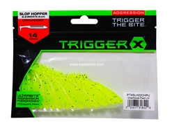 Trigger X - Slop Hopper PTXSLH22 - 2.2in - CHARTREUSE PEARL UV - Soft Plastic Swim Bait
