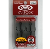 Vanfook - Black Bass Series - DT-55B - “Heavy Duty” Treble Hook #4 - Stealth Black