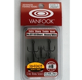 Vanfook - Black Bass Series - DT-55B - “Heavy Duty” Treble Hook #8 - Stealth Black
