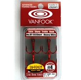 Vanfook - Black Bass Series - DT-55R - “Heavy Duty” Treble Hook #4 - Anodized Red