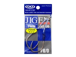 Vanfook - JIGEN HYPER TWIN JHT-55 - #6/0 - Twin Assist Jigging Hooks | Eastackle