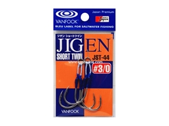 Vanfook - JIGEN SHORT TWIN JST-44 - #3/0 - Twin Assist Jig Hook | Eastackle
