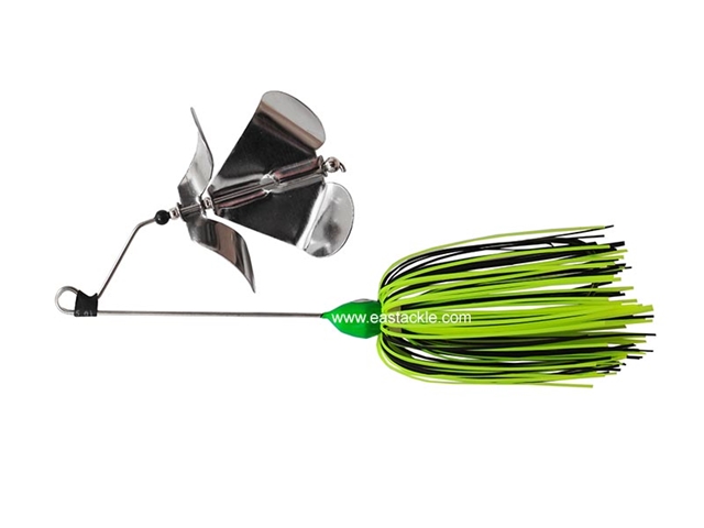 An Lure - PitBull 2J-BO Double Prop Buzz Bait - GREEN - Sinking Wire Bait | Eastackle