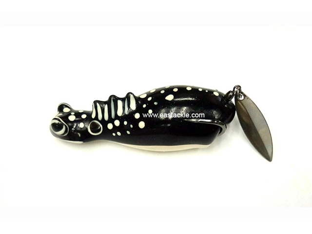 An Lure - Slide Lizz 60 - BLACK - Floating Hollow Body Frog Bait | Eastackle