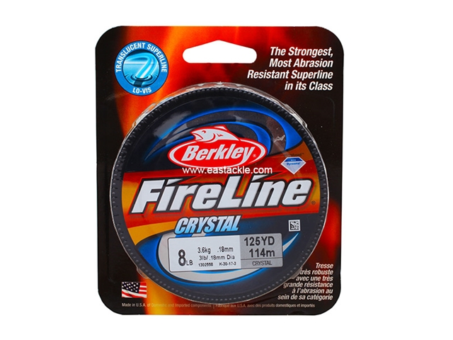 Berkley - FireLine Fused Crystal 125yds - 8LB - Braided/PE Line | Eastackle