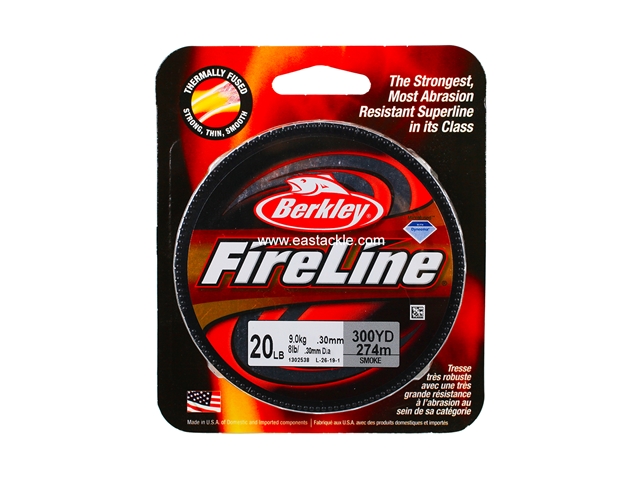Berkley - FireLine Fused Smoke 300yds - 20LB - Braided/PE Line