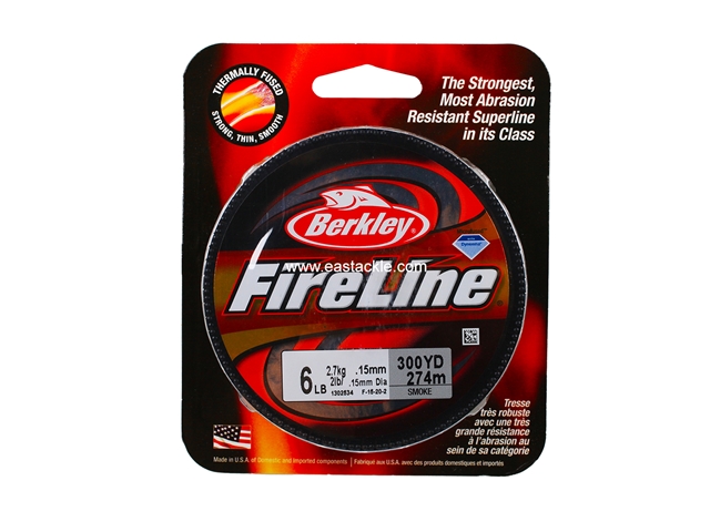 Berkley - FireLine Fused Smoke 300yds - 6LB - Braided/PE Line