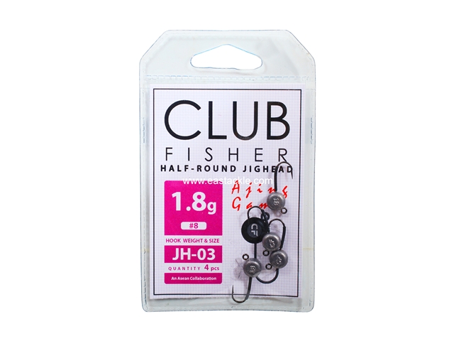 Club Fisher - Half Round Jighead JH-03-1788-#8-1.8g