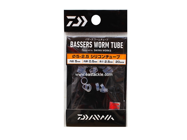 Daiwa - Bassers Worm Tube - 5mm (OD) - 2.5mm (Length) - Soft Bait Neko Rig Accessory | Eastackle