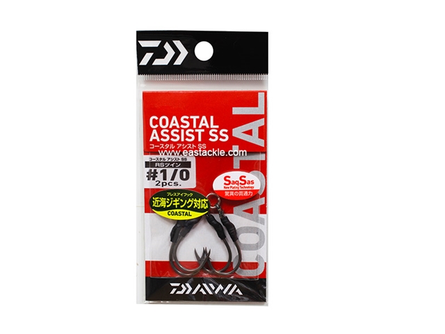 Daiwa - Coastal Assist - SS RS Twin - #1/0 - Assist Jigging Hooks | Eastackle