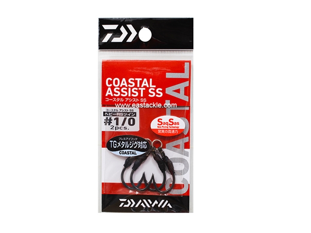 Daiwa - Coastal Assist - SSHRS Twin - #1/0 - Assist Jigging Hooks | Eastackle