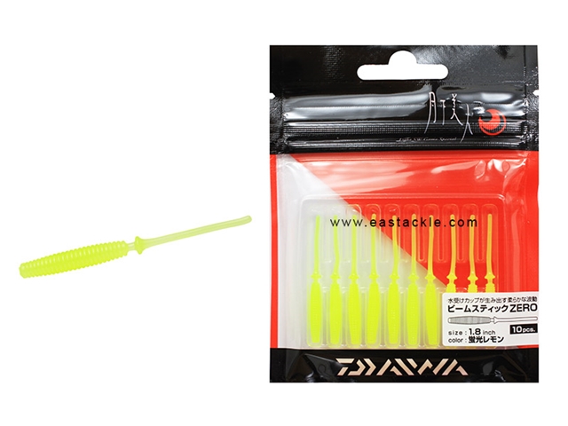 Daiwa - 月下美人 Gekkabijin Beam Stick Zero 1.8in - FLUORESCENT LEMON - Soft Plastic Swim Bait | Eastackle