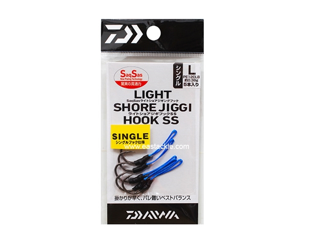 Daiwa - Light Shore Jiggi Hook - SS - L - Short Shank Single Assist Light Game Jigging Hook | Eastackle