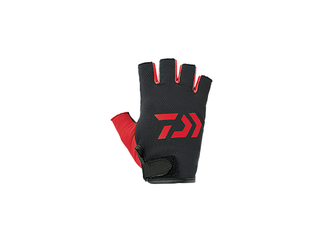 Daiwa - Quick Dry Five Finger Cut Stretch Gloves - DG-65008 - RED - L SIZE | Eastackle