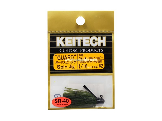 Keitech - Guard Spin Jig - WATERMELON PP 102 (1/16oz) - Tungsten Skirted Jig Head | Eastackle