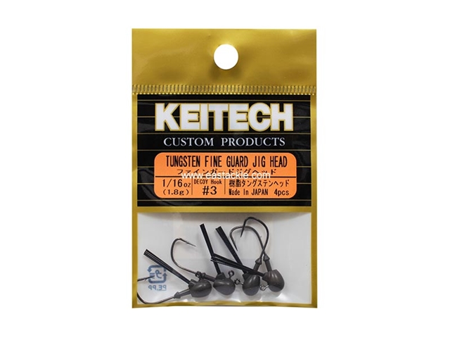 Keitech - Tungsten Fine Guard Jig Head - #3 (1/16oz) - Tungsten Jig Head | Eastackle