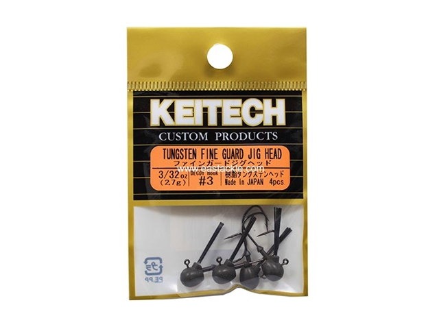 Keitech - Tungsten Fine Guard Jig Head - #3 (3/32oz) - Tungsten Jig Head | Eastackle