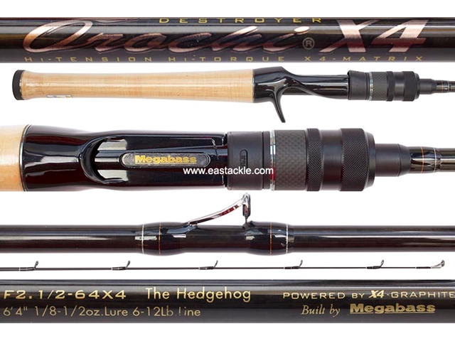 Megabass - Orochi X4 - F2.1/2-64X4 - THE HEDGEHOG - Bait Casting Rod | Eastackle