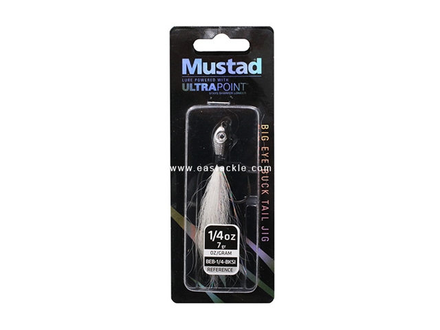 Mustad - Big Eye Bucktail Jig Head - 1/4oz - BLACK SILVER | Eastackle